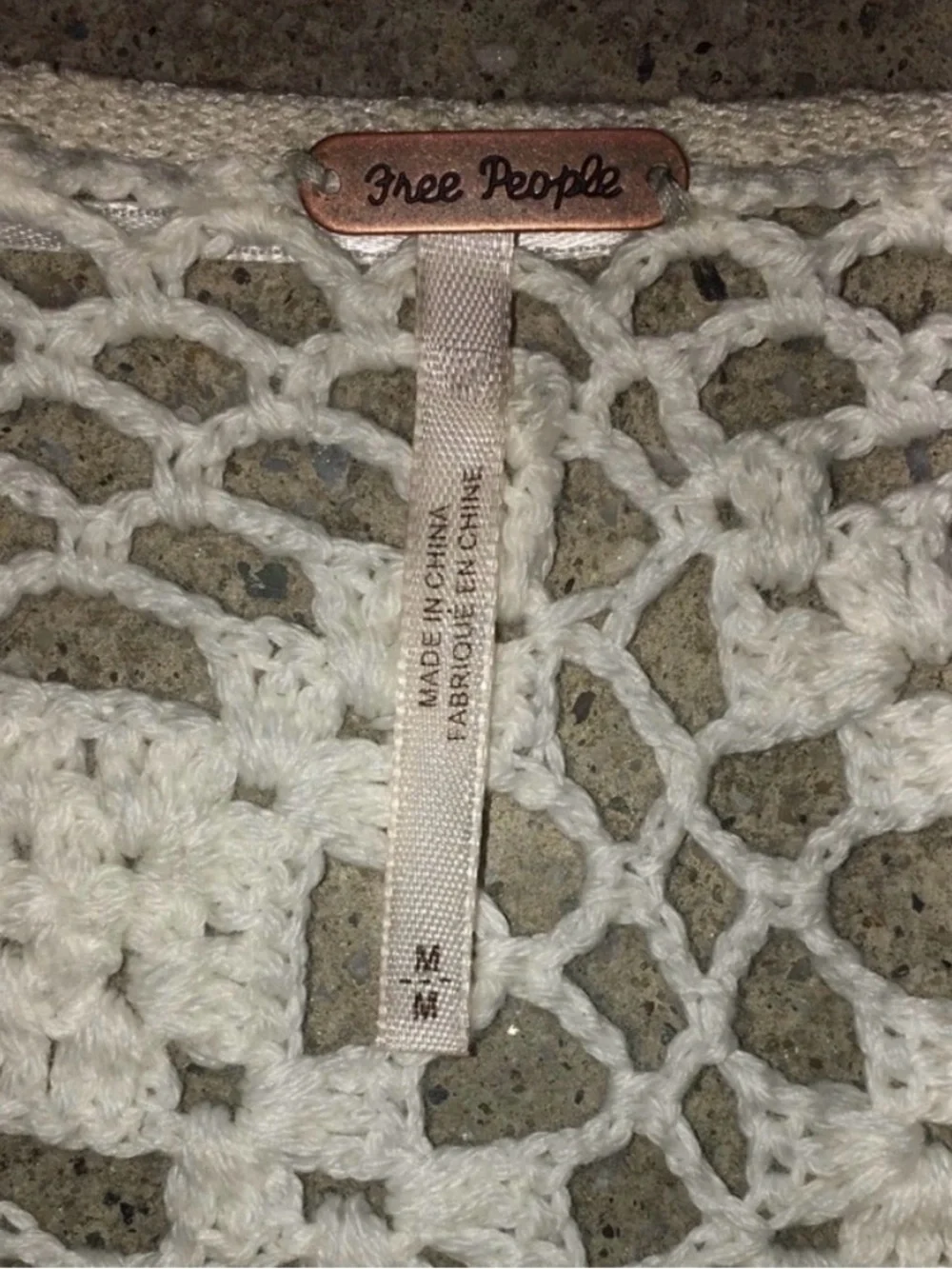 Free People Someday Crochet Sweater Size M